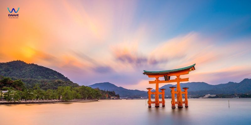 Đền Itsukushima nổi tiếng tại Nhật Bản