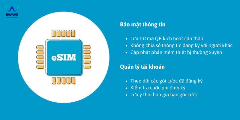 Những lưu ý khi sử dụng eSIM